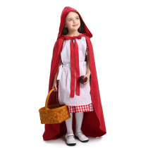 Little Red Riding Hood Kids Costume Halloween Girls Cosplay Costume With Cloak