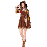 The Wizard of Oz Scarecrow Costume Women Halloween Cosplay Outfit Party Performance Costume