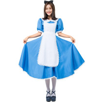 Alice in Wonderland Alice Costume Blue Maid Cosplay Costume For Women Girls