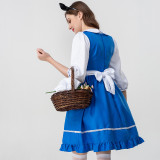 Alice in Wonderland Alice Costume Farm Girls Blue and White Cosplay Dress Hallowee Party Costume