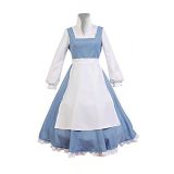 Beauty and the Beast Belle Cosplay Dress Farm Girls Blue and White Cosplay Dress