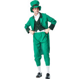 Alice In Wonderland ELF Costume Men Boys Halloween Cosplay Green Suit Dad and Son Matching Suit Halloween Costume