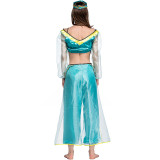 Princess Jasmine Women Halloween Cosplay Costume Dress Halloween Party Outfit