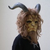 Beauty and the Beast The Prince Mask With Horns Halloween Cosplay Mask