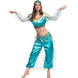 Princess Jasmine Women Halloween Cosplay Costume Dress Halloween Party Outfit