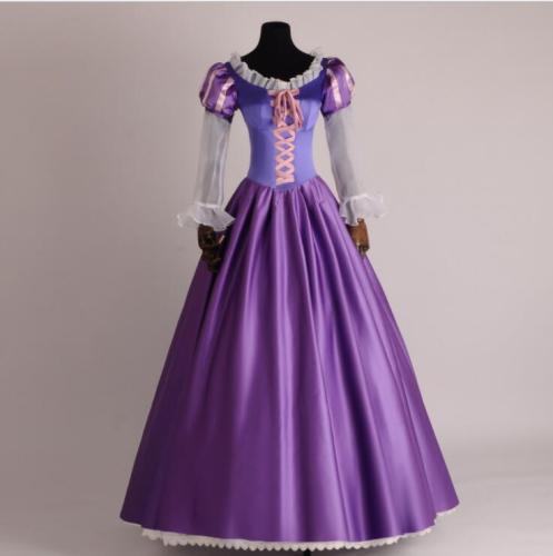 Tangled Rapunzel Cosplay Costume Party Dress Princess Dress Deluxe Version Costume Dress For Women Girls