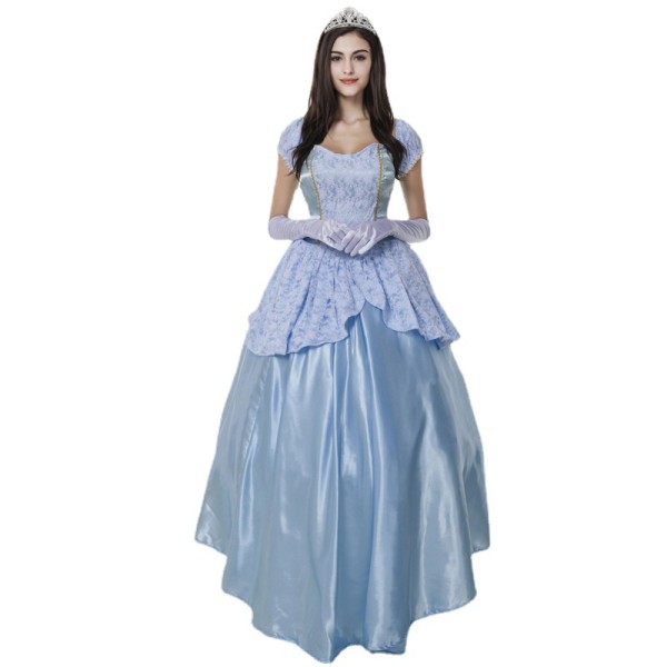 Princess Sissi Cosplay Costume Blue Party Dress Halloween Cosplay Dress Outfit