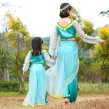 [Kids/Adults] Princess Jasmine Halloween Costume Dress Mom and Me Matching Halloween Outfit