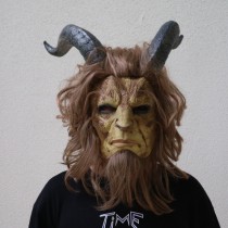 Beauty and the Beast The Prince Mask With Horns Halloween Cosplay Mask