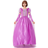 Tangled Princess Rapunzel Cosplay Dress Halloween Women Girls Party Costume Outfit