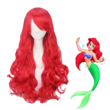 The Little Mermaid Ariel Cosplay Wigs Red Long Wigs