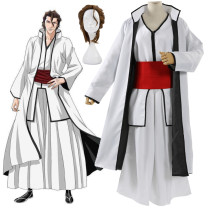 Anime Bleach Sosuke Aizen Costume Full Set With Wigs Halloween Costume