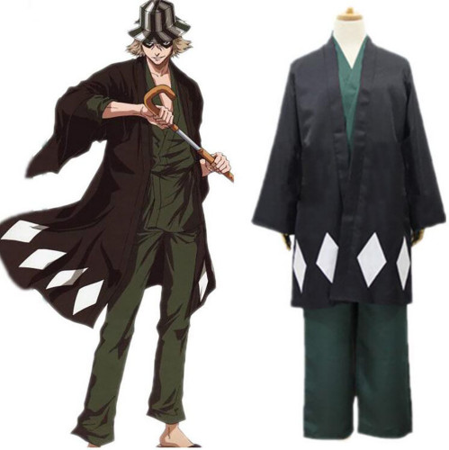 Anime Bleach Kisuke Urahara Costume Unisex Halloween Cosplay Costume Top Pants Cloak