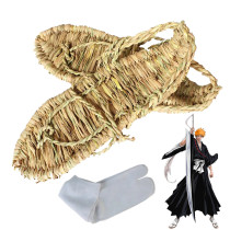 Anime Bleach Kurosaki Ichigo Cosplay Shoes Straw sandals All Character Straw sandals With Socks