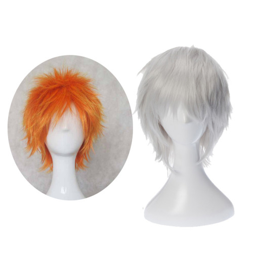 Anime Bleach Ichigo Kurosaki Cosplay Wigs Short Orange/White Wigs