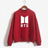 BTS Fashion Hoodie Long Sleeves Turtle Neck Fall and Winter Unisex Hoodie