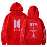 BTS Popular Autumn and Winter Fleece Inside Hooded Sweatshirt Unisex Hoodie