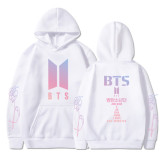 BTS Popular Autumn and Winter Fleece Inside Hooded Sweatshirt Unisex Hoodie