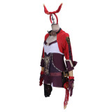Genshin Impact Amber Cosplay Costume Full Set With Wis Headband and Glassess Carnival Party Outfit