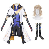 Genshin Impact Albedo Halloween Cosplay Costume Whole Set With Wigs amd Boots Cosplay Outfit Set