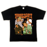 Travis Scott Loose T-shirt Casual Hip Hop Unisex Streetwear Short Sleeve Cotton Tee Tops