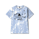 Travis Scott Astroword Tie Dye Tee Short Sleeve  3-D T-shirt Streetwear Tops
