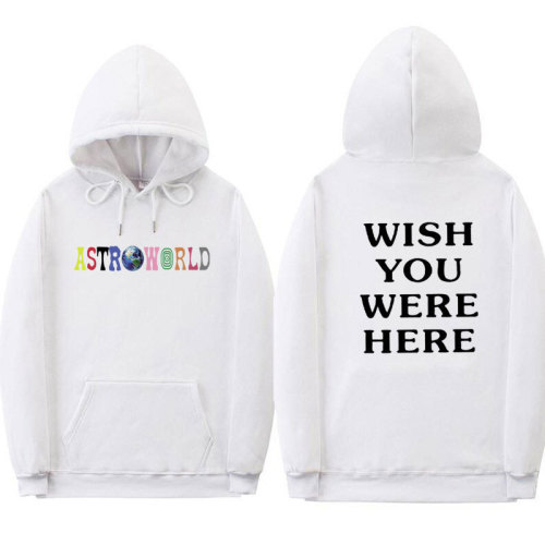 Travis Scott Hoodie Astroword WISH YOU WERE HERE Hoodie Unisex Long Sleeve Hooded Sweatshirt