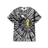 Travis Scott Astroword Tie Dye Tee Short Sleeve  3-D T-shirt Streetwear Tops