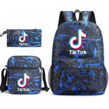Tik Tok Students Backpack Set 3pcs Backpack Lunch Bag and Pencil Bag Set