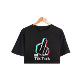Tik Tok Girls Crop Top Short Sleeve Tee