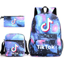 Tik Tok Students Backpack Set 3pcs Backpack Lunch Bag and Pencil Bag Set