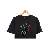 Tik Tok Girls Crop Top Short Sleeve Tee