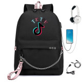 Tik Tok Students Backpack With USB Charging Port School Backpack For Girls Boys