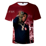 YoungBoy Never Broke Again 3-D Print Hip Hop Casual Tee Short Sleeve Men Women T-shirt