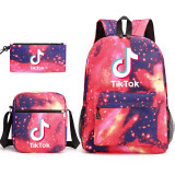 Tik Tok Students Backpack Set 3pcs Backpack Lunch Bag and Pencil Bag Set