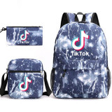 Tik Tok Students Backpack Set 3pcs Backpack Lunch Bag and Pencil Bag Set