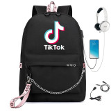 Tik Tok Students Backpack With USB Charging Port School Backpack For Girls Boys