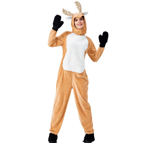 Christmas Women Gilrs Reindeer Cosplay Costume Xmas Performace Outfit