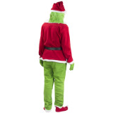 Christmas The Grinch Costume With Mask Full Set Christmas Halloween Cosplay Costume