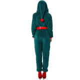 Christmas Women Elf Kugurumi Costume Xmas Cosplay Jumpsuit Performance Outfit