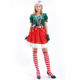 Christmas Women Costume Green Christmas tree Costume Dress Xmas Cosplay Outfit