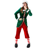 Christmas Women Elf Costume Full Set Xmas Cosplay Costume Outfit