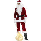 Christmas Santa Claus Cosplay Costume Full Set With Wigs Xmas Cosplay Outfit