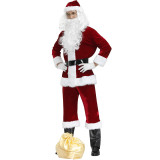 Christmas Santa Claus Cosplay Costume Full Set With Wigs Xmas Cosplay Outfit