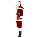Christmas Santa Claus Male Cosplay Costume Full Set Xmas Party Costume Performance Outfit