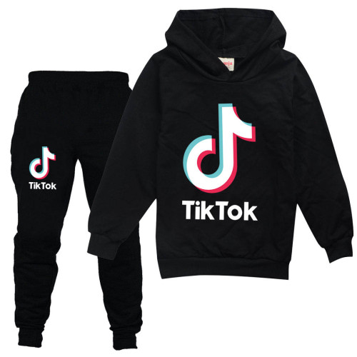 Tik Tok Children Sweatsuit Fashion Hoodie and Sweatpants Set For Girls Boys