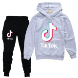 Tik Tok Children Sweatsuit Fashion Hoodie and Sweatpants Set For Girls Boys