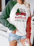 Christmas Shirt Women Girls Long Sleeve Round Neck Casual Shirt This is My Hallmark Print Pullover Shirt