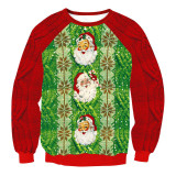 Christmas 3 D Print Casual Shirt Unisex Long Sleeve Round Neck Swearshirt Pullover Xmas Tops