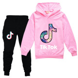 Tik Tok Sweatsuit Galaxy Print Kids Boys Girls Long Sleeve Sweatshirt and Sweatpants 2pcs Set